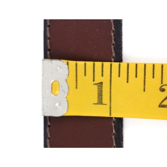 Timberland BROWN BLACK GENUINE LEATHER 1 1/8"Wd REVERSIBLE MEN'S BELT Sz 48 (I74 - Picture 12 of 15